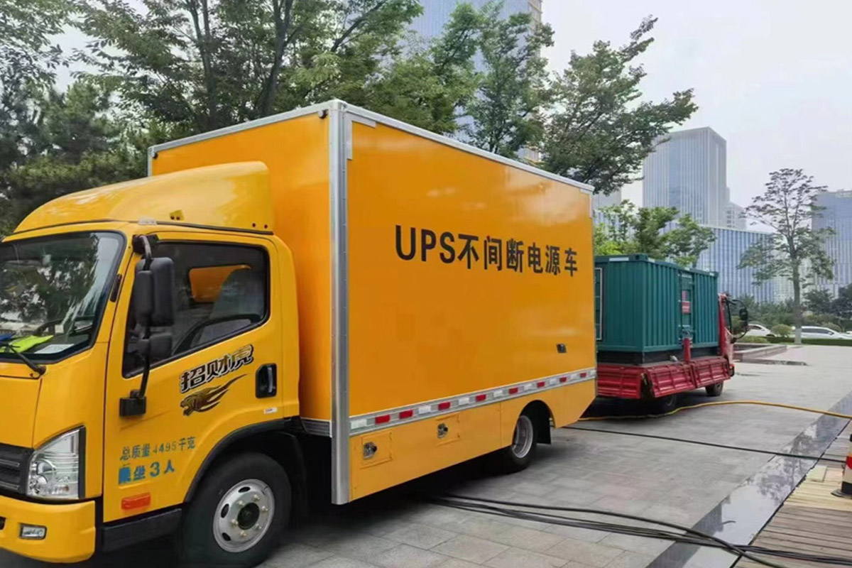 嫩江发电机租赁施工现场