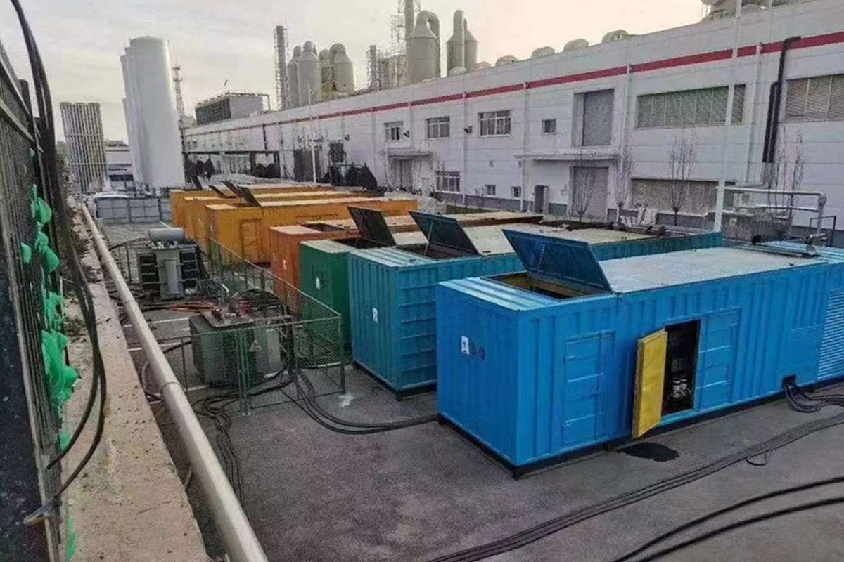 嫩江发电机租赁施工现场